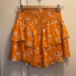 Dynamite Floral Tiered Mini Skirt